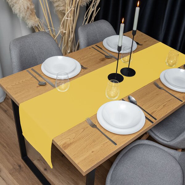 Biante Dekorační běhoun na stůl Rongo RG-090 Světle žlutý 20x120 cm