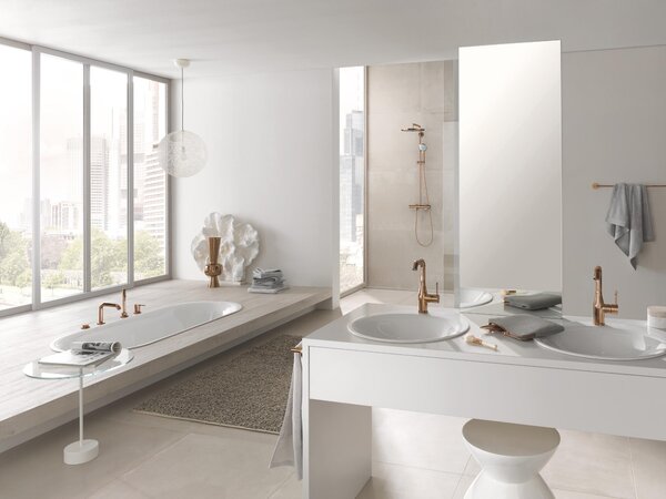 Grohe Euphoria sprchová sada na stěnu s termostatem s dešťovou sprchou Warm Sunset 26075DA0