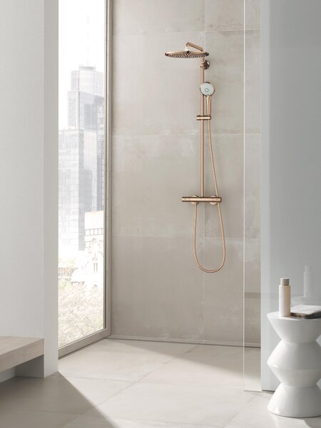 Grohe Euphoria sprchová sada na stěnu s termostatem s dešťovou sprchou Warm Sunset 26075DA0