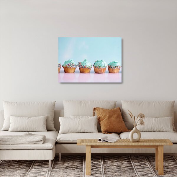 Skleněný obraz cupckes (70x50 cm)