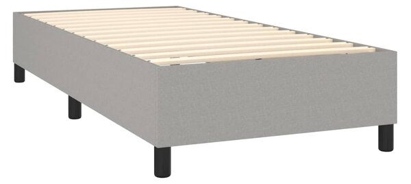 Box spring postel s matrací světle šedá 80 x 200 cm textil 3136709