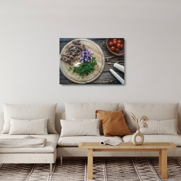 Skleněný obraz - Z kuchyňského prkénka (70x50 cm)