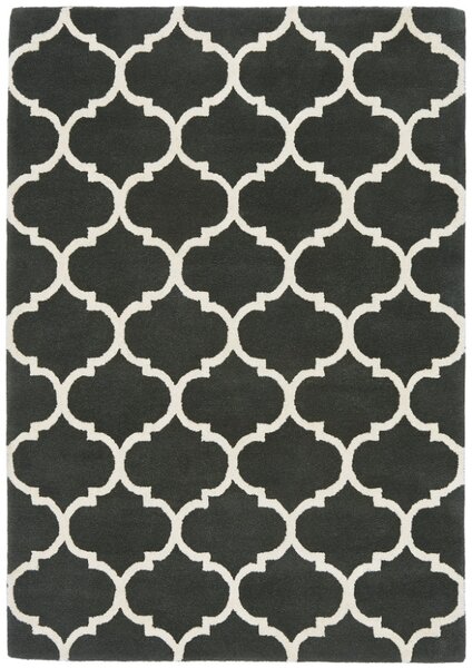 Černý koberec Swans Ogee Charcoal Rozměry: 80x150 cm