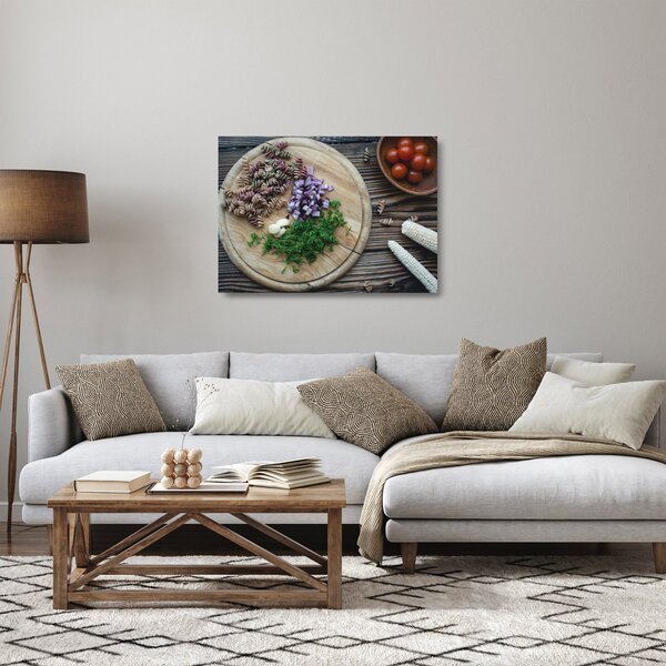 Skleněný obraz - Z kuchyňského prkénka (70x50 cm)