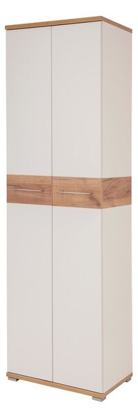 Bílá přírodní šatní skříň v dekoru dubu 59x199 cm Topix – Germania
