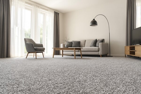 Lano, Metrážový koberec Malmo 2524, na míru, šíře 3m,4m,5m, šedá, filc, ložnice