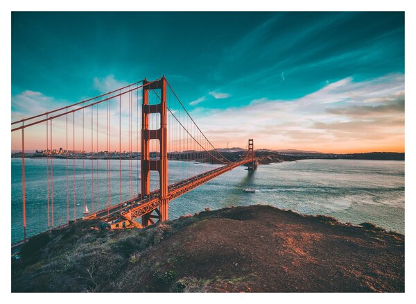 Skleněný obraz- Golden Gate, San Francisco (70x50 cm)