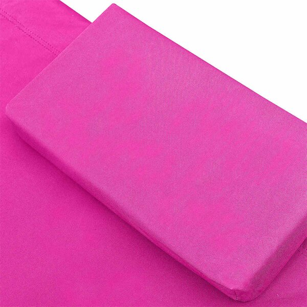 Zahradní lehátko textil růžové 313532