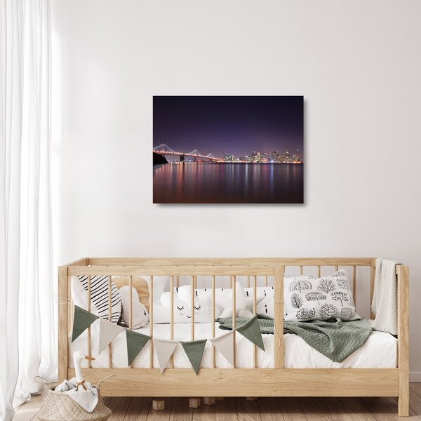 Skleněný obraz pohledu na San Francisco, California (70x50 cm)