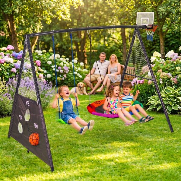 Zahradní houpačka volně stojící Ecotoys 100 x 100 cm