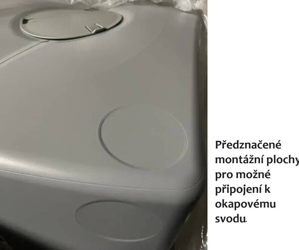 Prosperplast Sud na dešťovou vodu AQUA TOWER 650 L, světle šedý