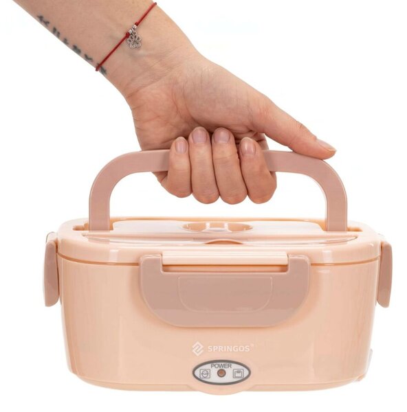 Ohřívací box na jídlo 1,5 l SPRINGOS KI0205 lososový