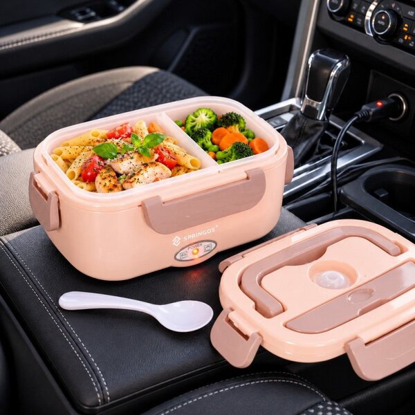 Ohřívací box na jídlo 1,5 l SPRINGOS KI0205 lososový