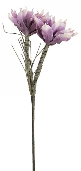 Umělá květina - Větvička magnolie, fialová, 100 cm