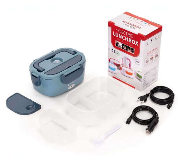 Ohřívací box na jídlo 1,5 l SPRINGOS KI0204 modrý