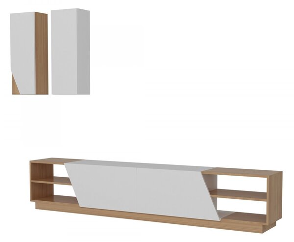 Hanah Home Obývací stěna Zebra bílá/teak