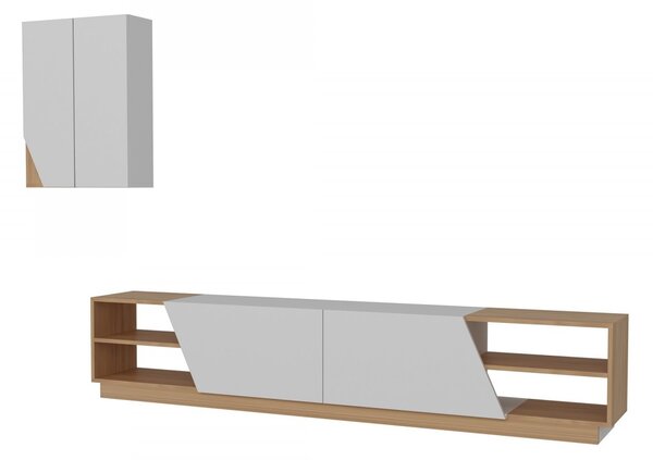 Hanah Home Obývací stěna Zebra bílá/teak
