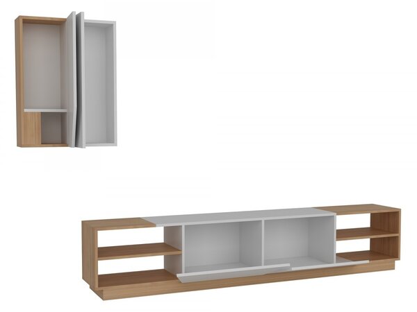 Hanah Home Obývací stěna Zebra bílá/teak
