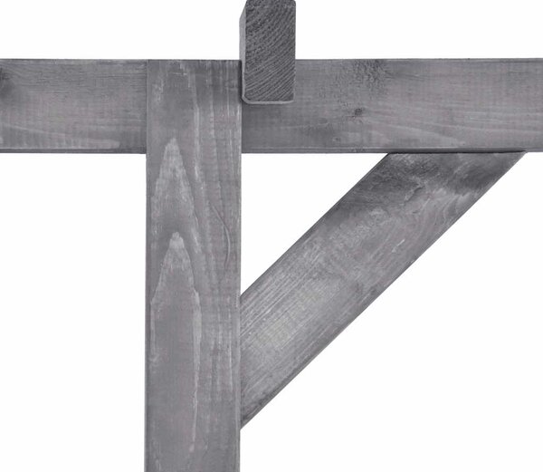 Zahradní pergola šedá 200 x 40 x 205 cm impregnovaná borovice 313567