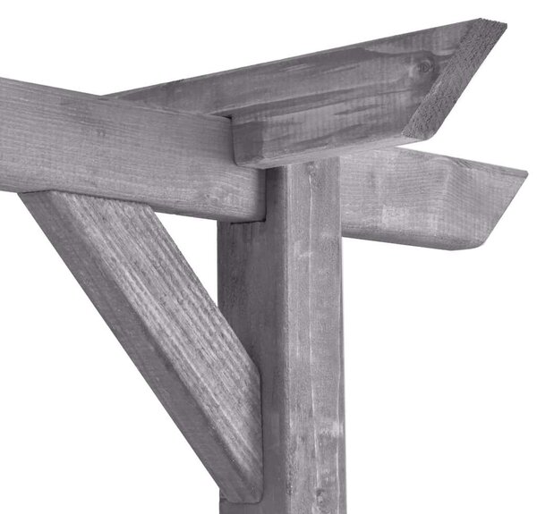 Zahradní pergola šedá 200 x 40 x 205 cm impregnovaná borovice 313567