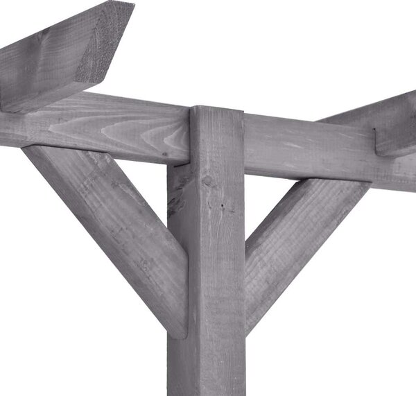 Zahradní pergola šedá 400 x 40 x 205 cm impregnovaná borovice 313568