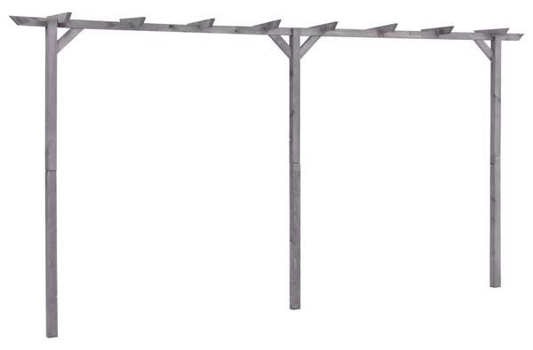 Zahradní pergola šedá 400 x 40 x 205 cm impregnovaná borovice 313568