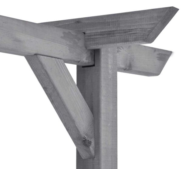 Zahradní pergola šedá 400 x 40 x 205 cm impregnovaná borovice 313568