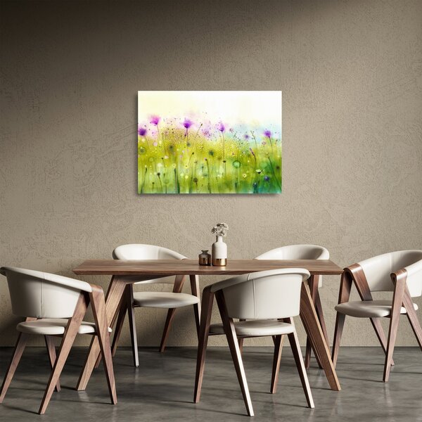 Skleněný obraz - Luční kvítí (70x50 cm)