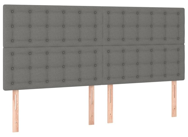 Box spring postel s matrací tmavě šedá 200x200 cm textil 3137502