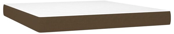 Box spring postel s matrací tmavě hnědá 160x200 cm textil 3137328