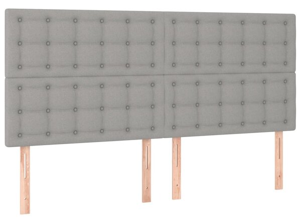 Box spring postel s matrací světle šedá 160 x 200 cm textil 3137485