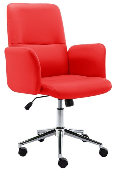 Kancelářská židle umělá kůže červená