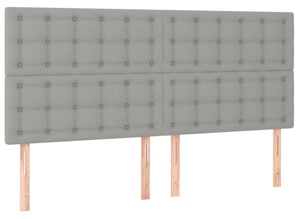 Box spring postel s matrací světle šedá 160 x 200 cm textil 3136925