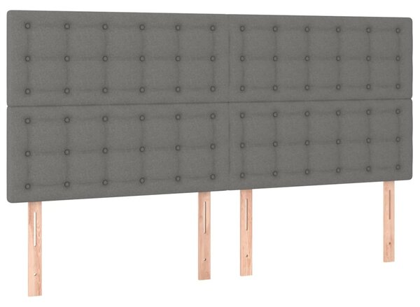Box spring postel s matrací tmavě šedá 200x200 cm textil 3136942