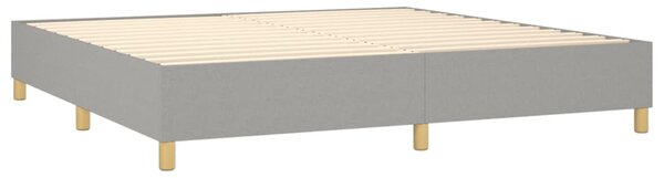 Box spring postel s matrací světle šedá 200 x 200 cm textil 3137021