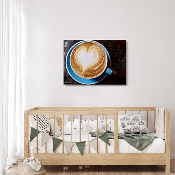 Skleněný obraz - Latte Art (70x50 cm)