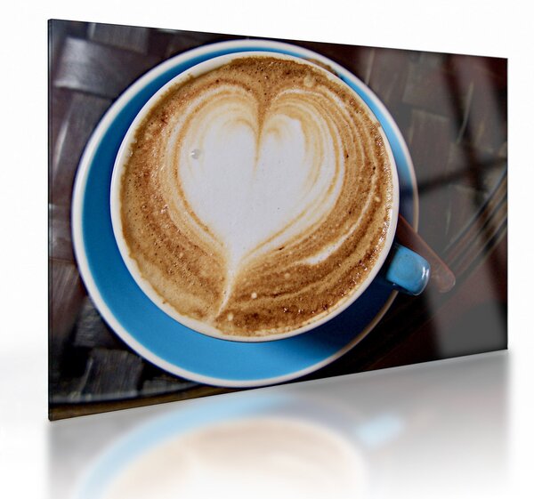 Skleněný obraz - Latte Art (70x50 cm)
