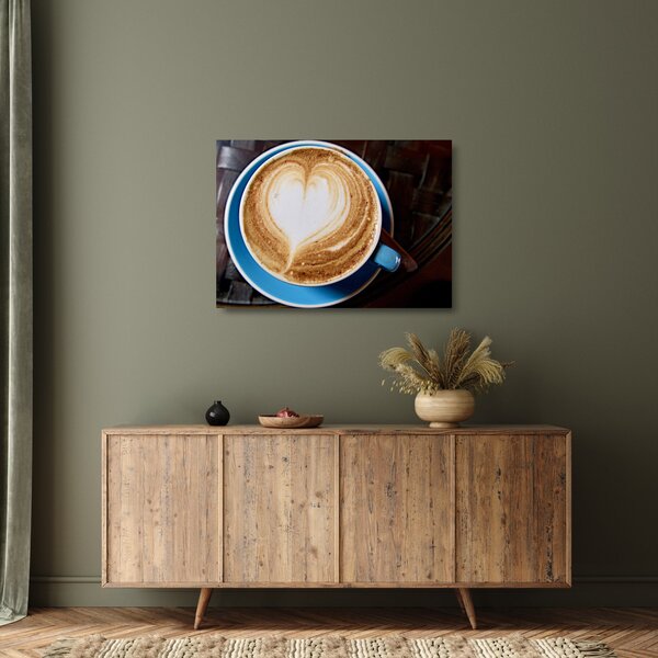 Skleněný obraz - Latte Art (70x50 cm)