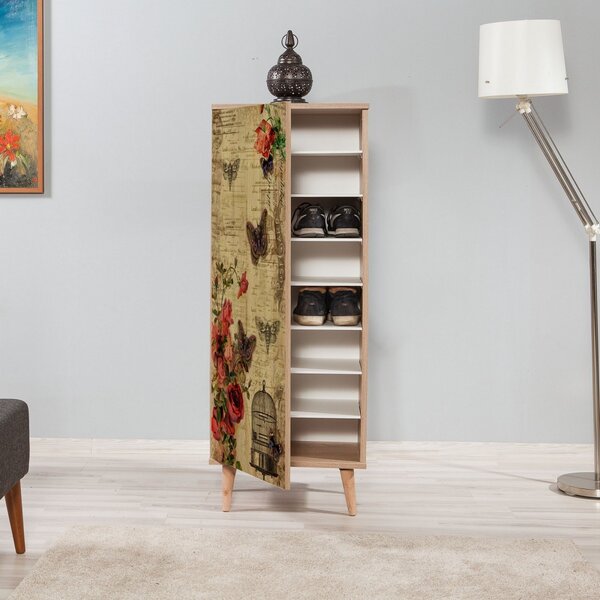 Hanah Home Botník Filinta Butterflies 50x135 cm dub sonoma