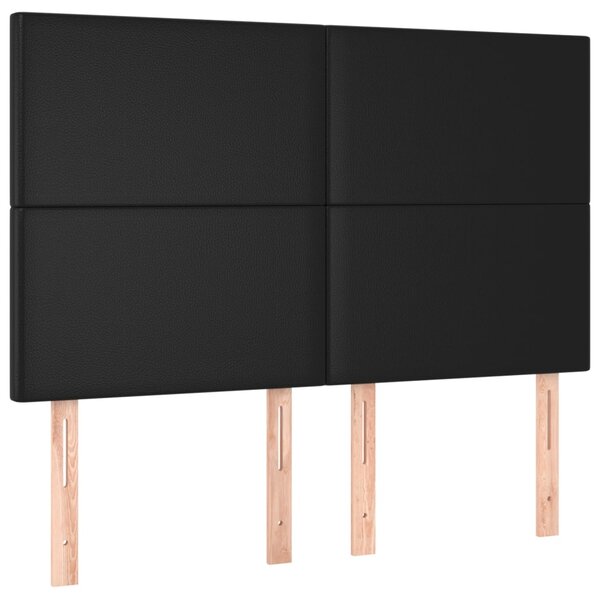 Box spring postel s matrací černá 140 x 190 cm umělá kůže 3137539