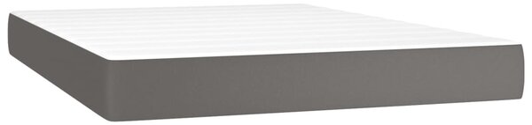 Box spring postel s matrací šedá 140x200 cm umělá kůže 3137669