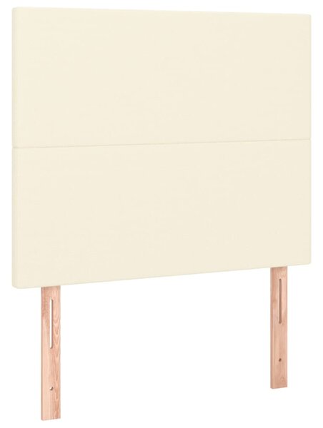 Box spring postel s matrací a LED krémová 120x200 cm umělá kůže 3135815