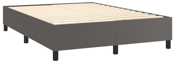 Box spring postel s matrací šedá 140x200 cm umělá kůže 3137669