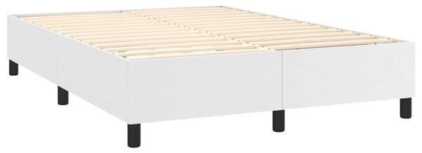 Box spring postel s matrací bílá 140 x 190 cm umělá kůže 3137540