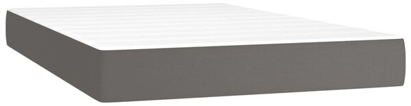 Box spring postel s matrací a LED šedá 120x200 cm umělá kůže 3135817