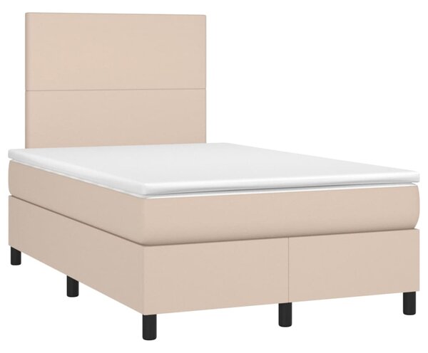 Box spring postel s matrací cappuccino 120x200 cm umělá kůže 3142718