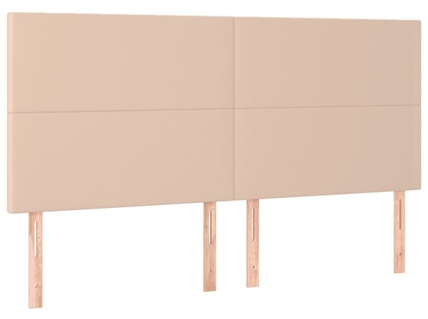 Box spring postel matrace a LED cappuccino 180x200cm umělá kůže 3135842
