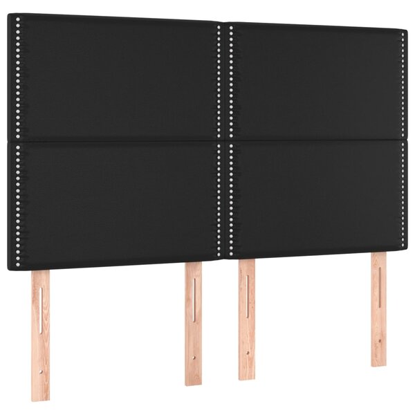 Box spring postel s matrací a LED černá 140 x 190 cm umělá kůže 3135879