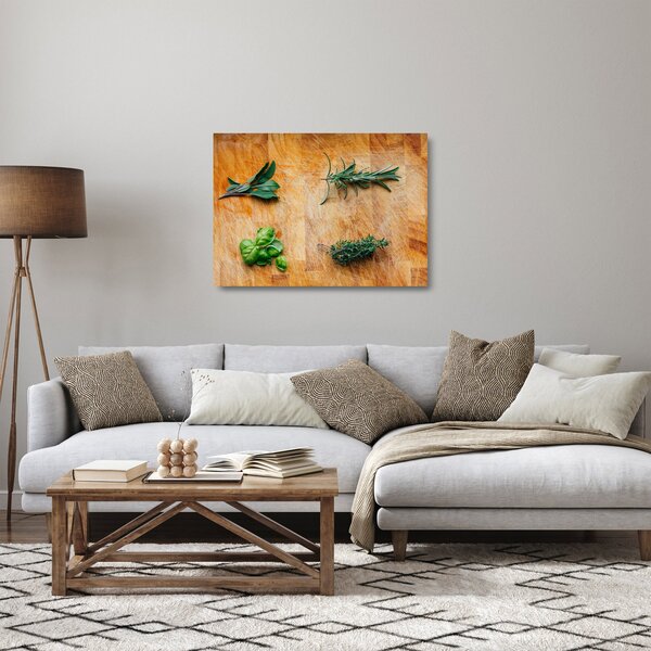Skleněný obraz - Bylinky (70x50 cm)