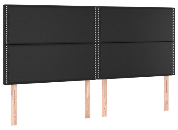 Box spring postel s matrací černá 200x200 cm umělá kůže 3137623